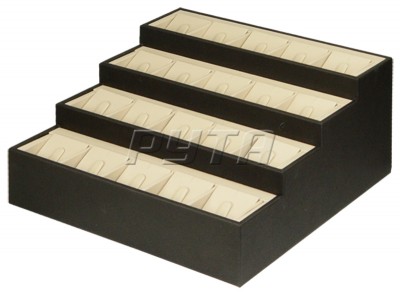 696024 4 tiered display stand for 20 rings. Removable inserts with a vertical clip
