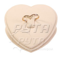 431050 Подставка наклонная для 1 кольца сердечко/язычок/накладка/платформа сердечко