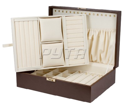 7901000 Jewellery box/removable inserts/ with hooks and a pocket,  For storage