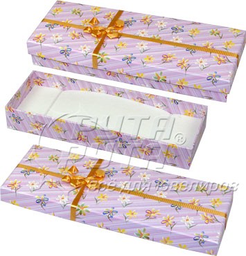 32105 Cardboard box with decorative pasting, rectangular, series gift
