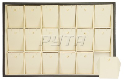 411227 Display tray for 18 cross pendants / Angled removable inserts / Hook