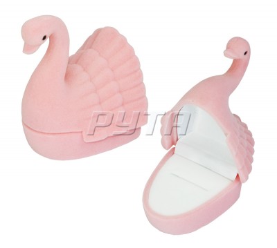 34501 Flocked box, a swan, Children's collection