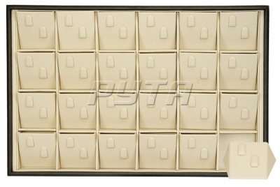 411014 Display tray for 48 rings,  angled removable inserts with 2 vertical clips