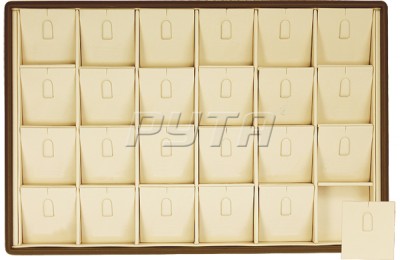 416035 Display tray with rounded corners for 24 rings / Angled removable inserts