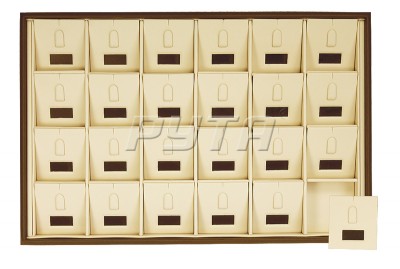 411034 Display tray for 24 rings / Angled removable inserts / Tag window / Vertical clip