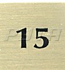 211343 Табличка РАЗМЕР КОЛЬЦА/загиб слева (15х15х4 мм)