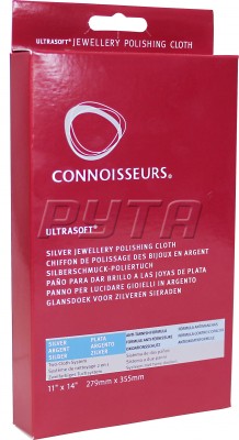 211131 Салфетка  для полировки серебряных изделий двойная  CONNOISSEURS (28 х 35.5 см)