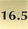 211345 Табличка РАЗМЕР КОЛЬЦА/загиб справа (15х15х4 мм)