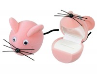 36401 Flocked box, a mouse, Children's collection