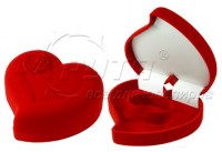 44806 Flocked box, heart with rose, a series of Romance