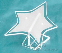 451190 Star-shaped stand for a pair of stud earrings,  with holes