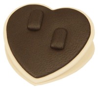431051 Angled heart-shaped stand for 2 rings,  with clips