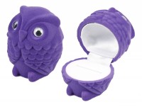 30801 Flocked box,  an owl,  Children's collection