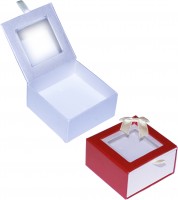 81303 Cardboard case with decorative pasting,  rectangular with a bow