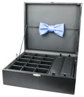 7902000 Jewellery box for cufflinks/removable inserts/bow