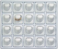 415010 Plastic tray for 20 rings,  with removable inserts