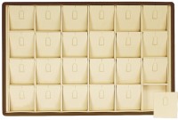 411035 Display tray for 24 rings / Angled removable inserts / Vertical clip