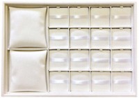411503 Display tray for 16 charms,  insert size 47х47х3  mm,  with 2 pillow inserts for bracelets 95х98 mm