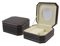 7908000 Jewelry box with lid / removable display/in lid-hooks/pockets