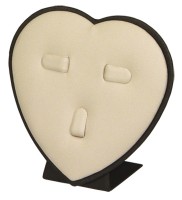 431356 Heart-shaped stand for 1 set,  with 3 clips,  pliable leg