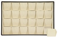 416117 Display tray with rounded corners for 24 pairs of earrings / Removable inserts