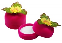 40901 Case flocked,  round with flower,  series Romance