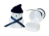 51201 Flocked case, snowman, New Year series