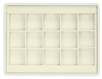 417240 Display tray with rounded corners, no inserts, 15 cells (cell size 36х37)