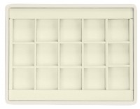 417240 Display tray with rounded corners, no inserts, 15 cells (cell size 36х37)