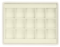 417240 Display tray with rounded corners,  no inserts,  15 cells (cell size 36х37)