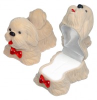 36001 Flocked box,  Bolognese dog,  Children's collection