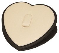 431050 Angled heart-shaped stand for 1 ring,  with a clip