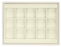 412240 Display tray,  no inserts,  15 cells (cell size 36х37)