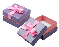 91030 Cardboard box with a ribbon on the lid. Happy garden collection, 60x60