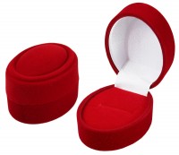 41101 Flocked box, oval, a series of Romance