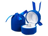 50701 Flocked case, bag with bow, New Year series