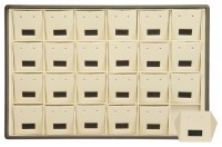 416119 Display tray with rounded corners for 24 pairs of stud earrings / Angled removable inserts / Tag window