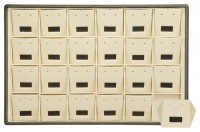 416119 Display tray with rounded corners for 24 pairs of stud earrings / Angled removable inserts / Tag window