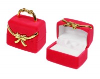 43901 Flocked case, handbag with anger.a bow, a series of Romance