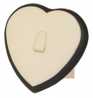 432001 Angled heart-shaped stand for a ring,  with a clip