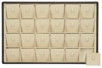 416009 Display tray with rounded corners for 24 rings / Removable inserts