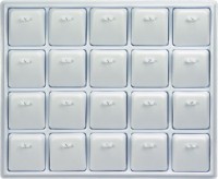 415012 Plastic tray for 20 pendants,  with removable inserts