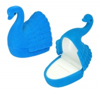 34501 Flocked box,  a swan,  Children's collection