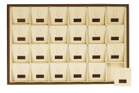 411034 Display tray for 24 rings / Angled removable inserts / Tag window / Vertical clip