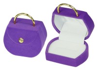 40601 Case flocked handbag is an oval, a series of Romance