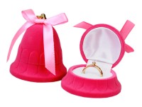 50601 Flocked box, a bell, a series of Christmas