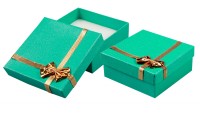 38616 Hard cardboard with decorative taping, rectangular with bow foil