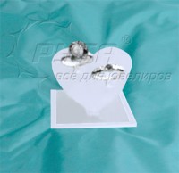 451080 Heart-shaped stand for 2 rings,  with clips